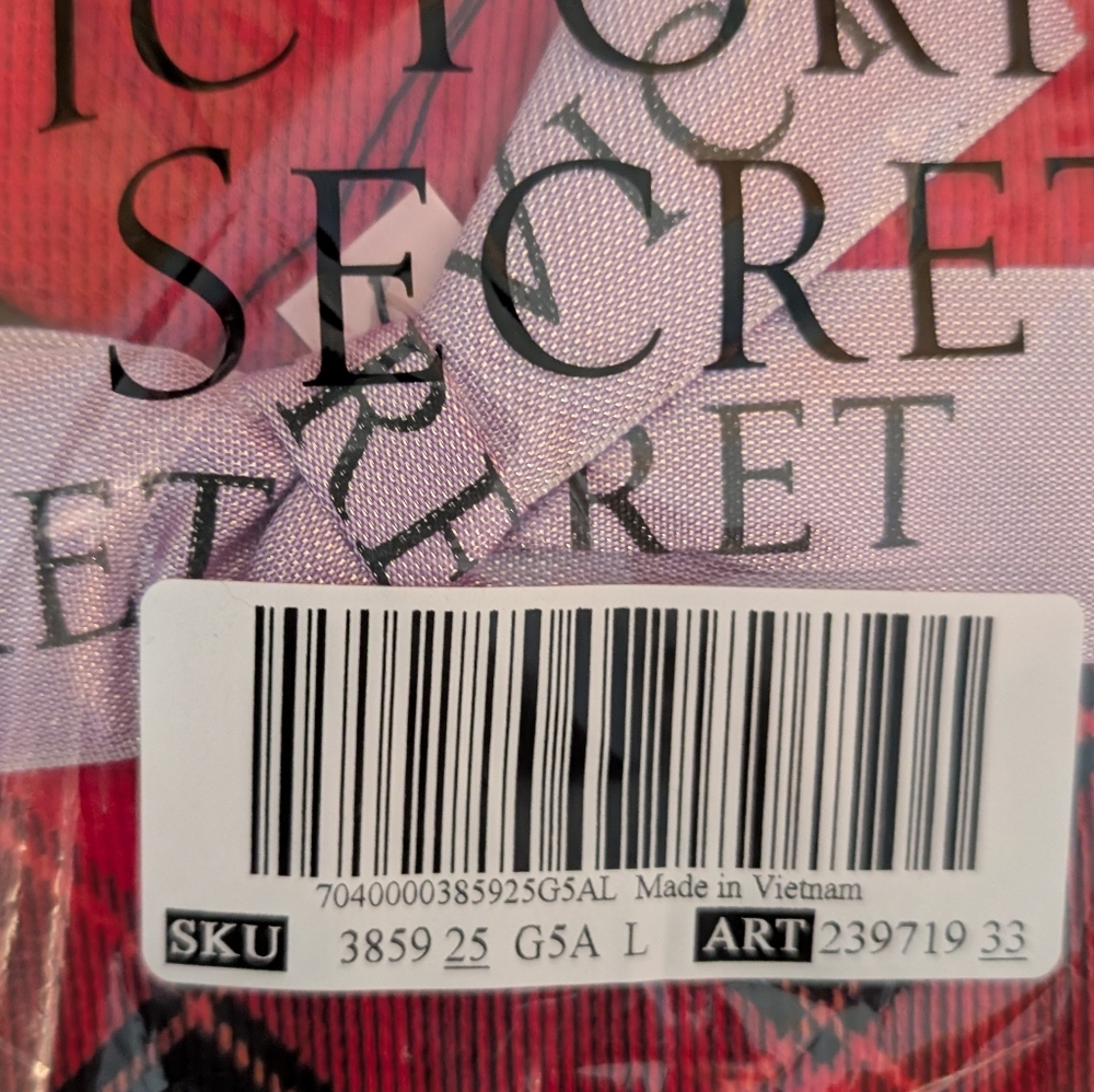 Victoria's Secret Red and Black Plaid Pajama Set - Picture 3 of 3